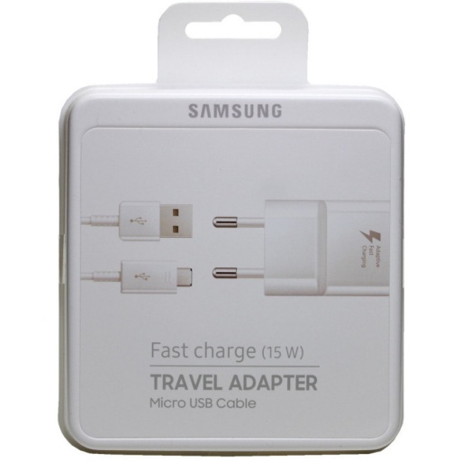 Cargador de Pared Samsung EP-TA20EBE/ 1xUSB + Cable USB Tipo-C/ 15W