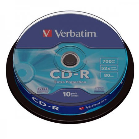 CD-R 52x 700MB Verbatim Extra Protection Tarrina 10 uds