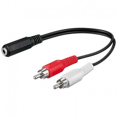 Cable Minijack hembra A 2RCA macho