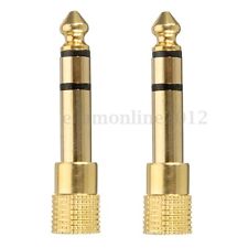 Adaptador Jack 3.5mm Hembra A Plug 6.5mm Macho Estéreo Audio HIFI Chapado Oro