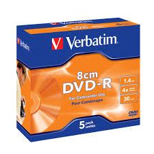 Verbatim DVD-R 8cm para cámaras 5unds