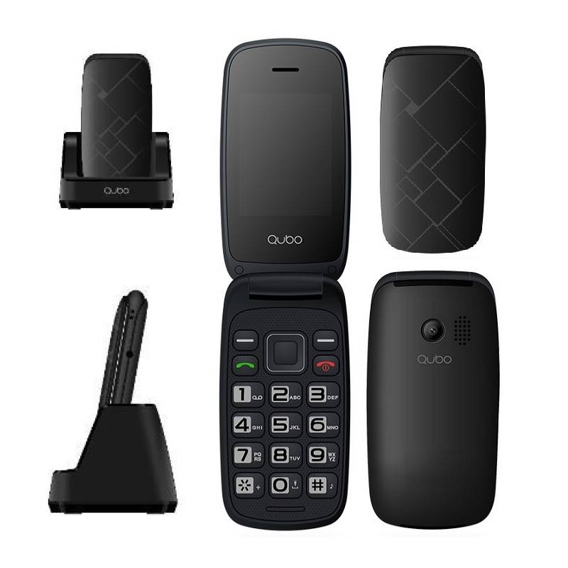 Teléfono con tapa y base de carga Qubo Neo 2