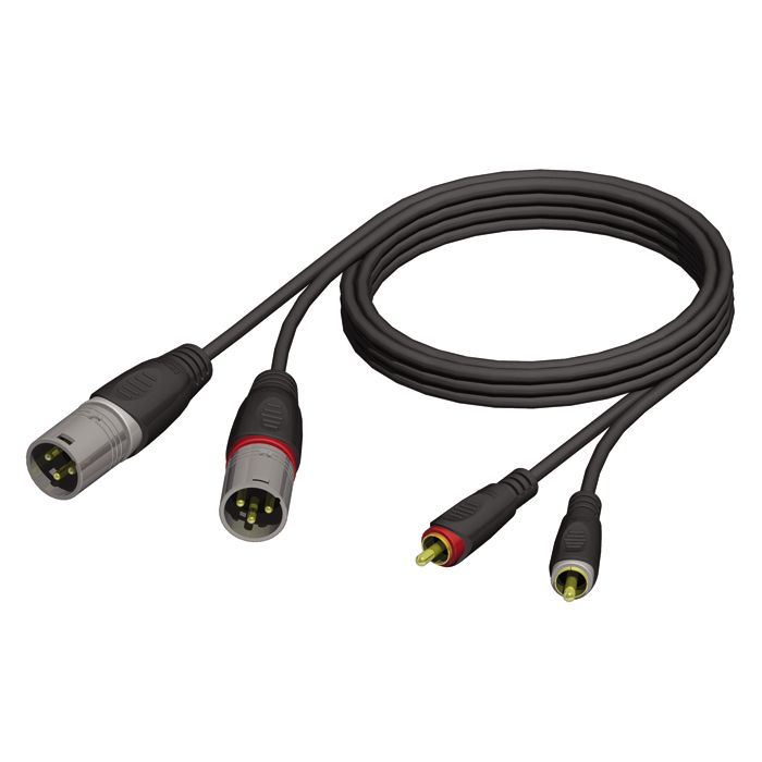 Cable 2 XLR macho a 2RCA 20cm LK-9246 linQ 