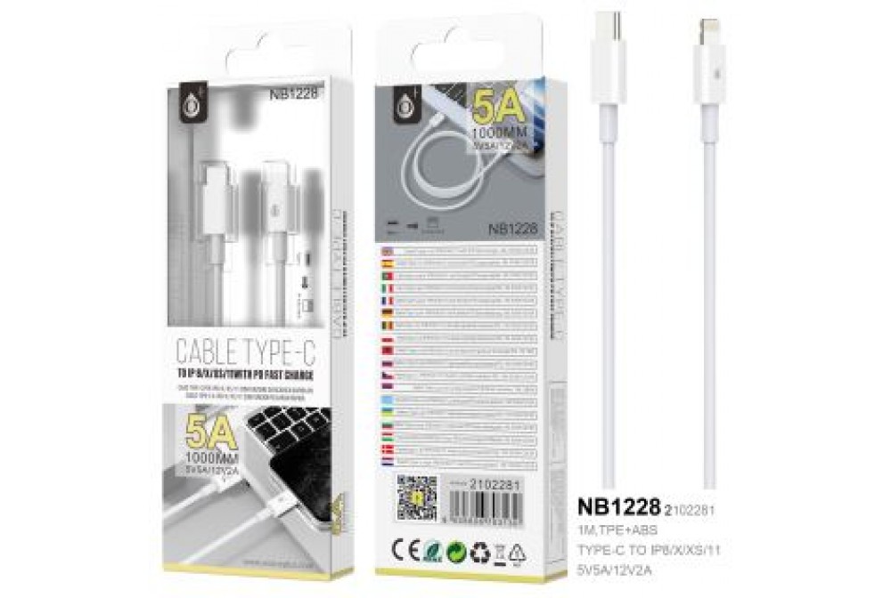  Fotos indicativas  CABLE TIPO C A LIGHTNING PD25W NB1228