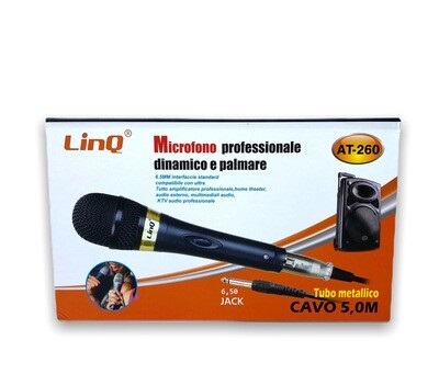 Micrófono profesional Jack Mono 5m LinQ AT-260