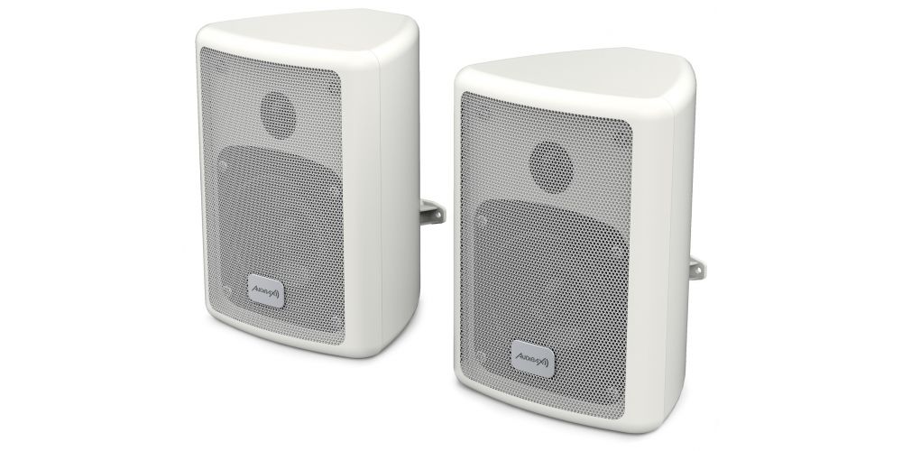 Audibax Pícolo PR-41W Pareja Altavoces Estantería HiFi y Sonorización 75 W Soporte Pared Incluido Blanco