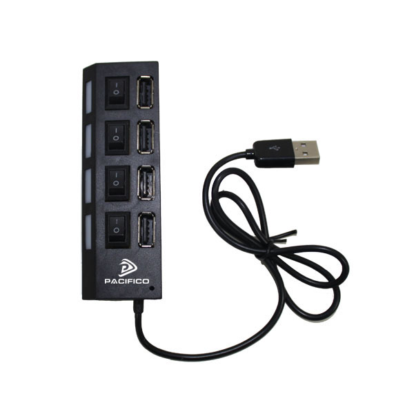 Multipuerto x4 USB  PACÍFICO HUB NP-L153